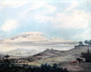 Paysage rural avec études de nuages ultérieures par Luke Howard (1772-1864) c.1808-11