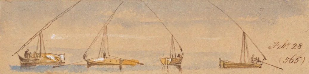 Bateaux (dahabeahs) ; 28 février [1867] (565)