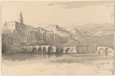 Pont avec montagnes au loin (Ventimiglia)