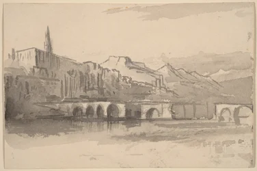 Pont avec les montagnes au loin (Vintimille)