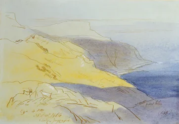 Paysage côtier, Eza, 1864