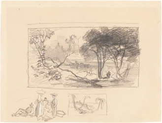 Croquis en Italie [recto], 1839-1845