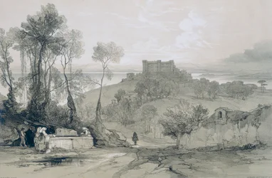 Château et ville de Bracciano sur le lac du même nom