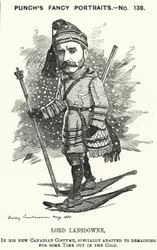 Caricature de Punch : Henry Petty-Fitzmaurice, 5e marquis de Lansdowne, homme politique britannique et gouverneur général du Canada