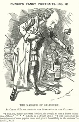 Caricature de Punch : Robert Gascoyne-Cecil, 3e marquis de Salisbury