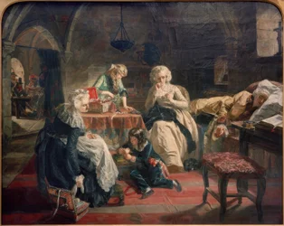 La famille royale française dans la prison du Temple