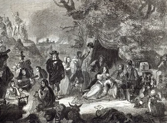Les champs de Highgate pendant le grand incendie de Londres en 1666