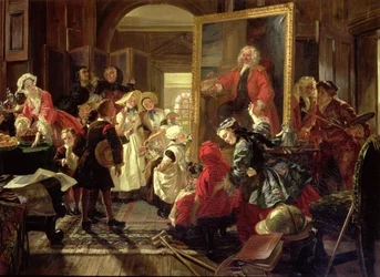 Le studio de Hogarth en 1739