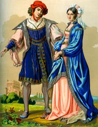 Un couple noble français à la fin du 15ème siècle, 1849