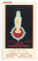 Affiche, Victoria and Albert Museum, pour le métro de Londres, 1921