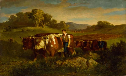 Les bergers avec les vaches
