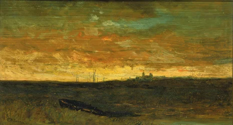 Scène de coucher de soleil