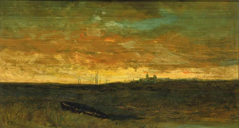 Scène de coucher de soleil