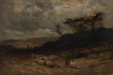Sans titre berger avec moutons, 1877