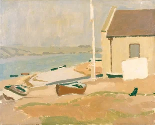 Lifeboat House, Ferryside (huile sur toile)