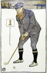 Calendrier : « Golf Calendar » par Edward Penfield