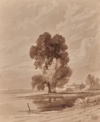 Paysage avec arbres