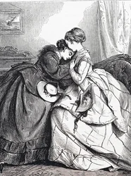 Une grande sœur réconfortant sa jeune sœur