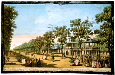Vue de la Grande Allée etc. dans les jardins de Vauxhall prise depuis l