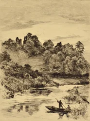 La Colombe : Château de Tutbury, vers 1880 (gravure)
