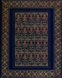 Reliure en maroquin bleu avec incrustation et dorure, 1914