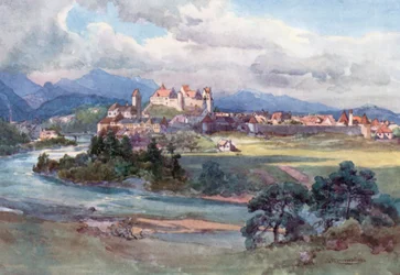 Fussen (colour litho)