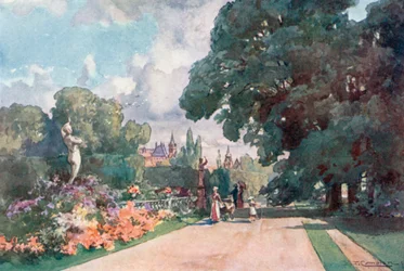 Hanovre - Herrenhausen (lithographie couleur)