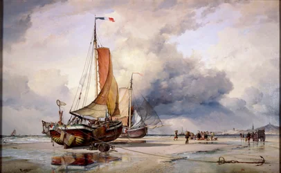 Pincks hollandais à Scheveningen, Hollande, 1860