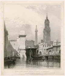 Marches du nouveau pont de Londres, St Magnus, le Monument et une partie de l