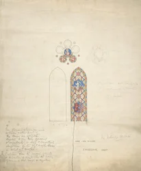 Conception pour des vitraux dans l