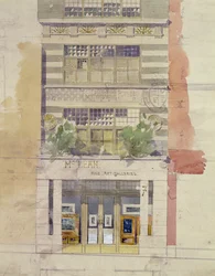 Conception pour la façade des McLean Fine Art Galleries, Haymarket, Londres