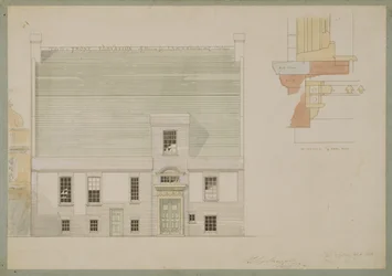 Élévation de la façade de la maison pour J.A.M. Whistler Esq, Tite Street, Chelsea, 1877
