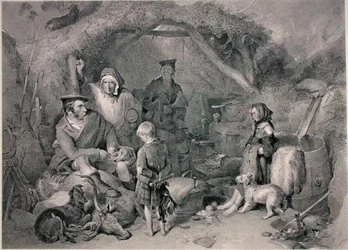 La distillerie de whisky des Highlands, gravée par Robert Graves, publiée en 1876