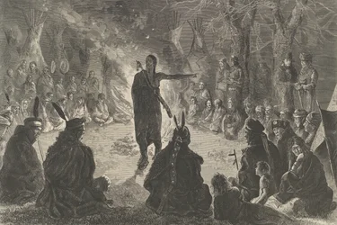 Autour du feu du conseil, le discours du jeune brave, Harper