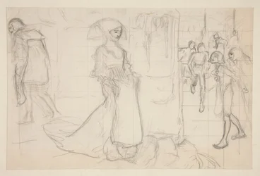 Étude de composition pour le tableau Faust et Marguerite