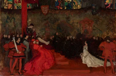 Étude compositionnelle, pour Le Procès de la reine Katharine, Henry VIII, acte II, scène IV