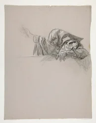 Étude de figure pour le roi Arthur