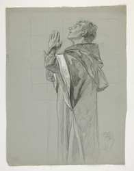 Étude de figure pour le roi Arthur