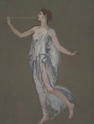 Étude de figure pour la figure de la Renommée (?)