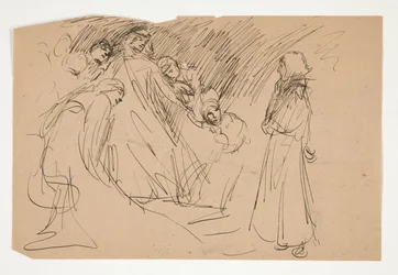 Galahad et les Vertus Captives, étude pour La Quête du Saint Graal (série de quinze peintures pour la Bibliothèque publique de Boston, achevée en 1901)