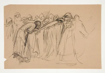 Galahad et les Vertus captives, étude pour La Quête du Saint Graal (série de quinze peintures pour la Bibliothèque publique de Boston, achevée en 1901)
