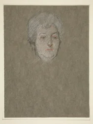 Tête de femme âgée pour le couronnement d
