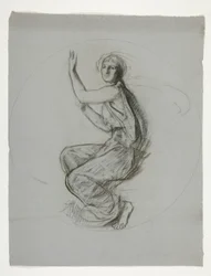 Étude de médaillon pour une fresque au capitole de l