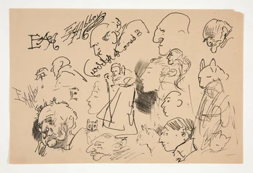 Feuille de croquis de têtes