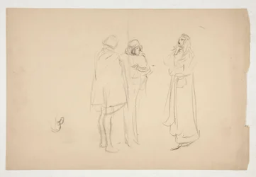 Esquisse de trois hommes, du Marchand de Venise