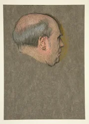 Étude. Homme chauve pour le Couronnement d