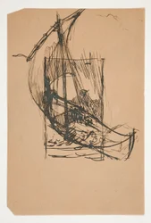 Étude pour La Quête du Saint Graal (série de quinze peintures pour la bibliothèque publique de Boston, achevée en 1901)