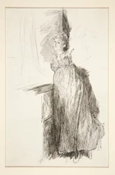 Femme à la fenêtre - illustration non identifiée