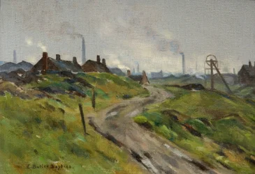 Paysage du Pays Noir (huile sur toile)