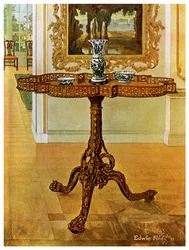 Table de galerie à bordure festonnée, École Chippendale, 1911-1912
